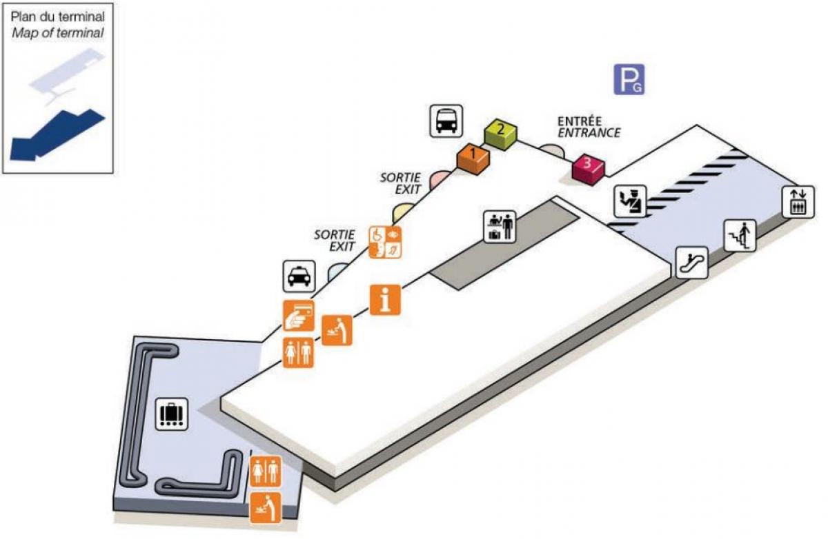 地図CDG空港ターミナル2G