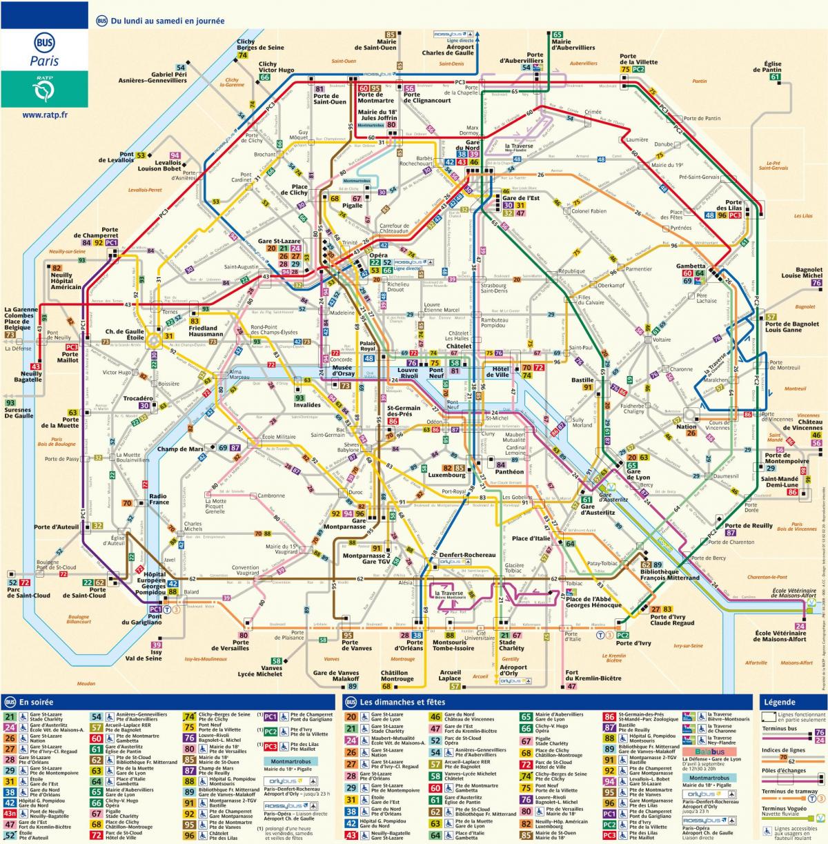 地図RATPバス