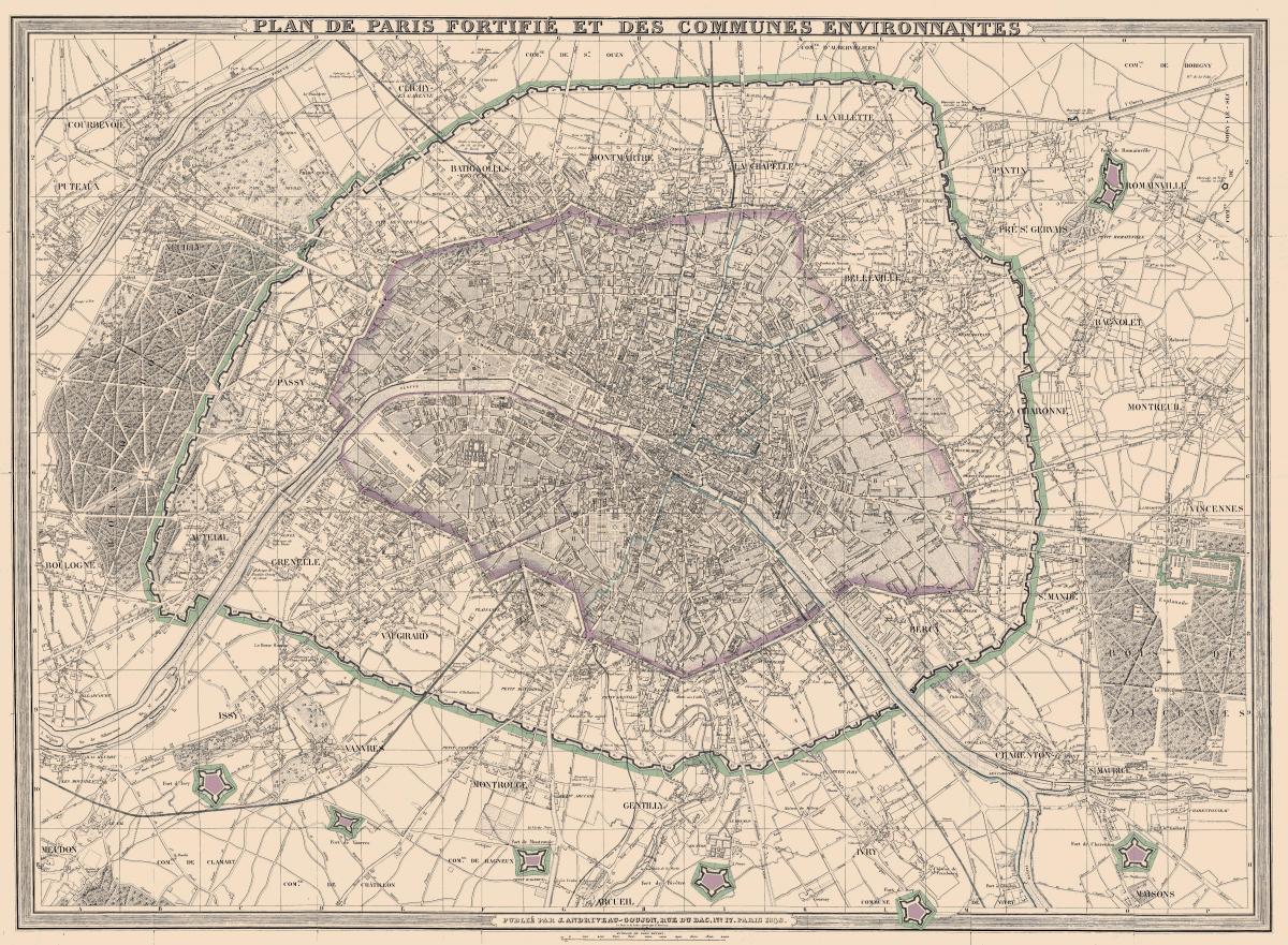 地図のパリ1850