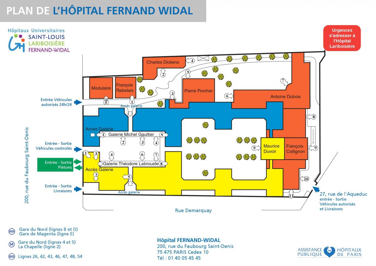 地図のフェルナンド-Widal病院