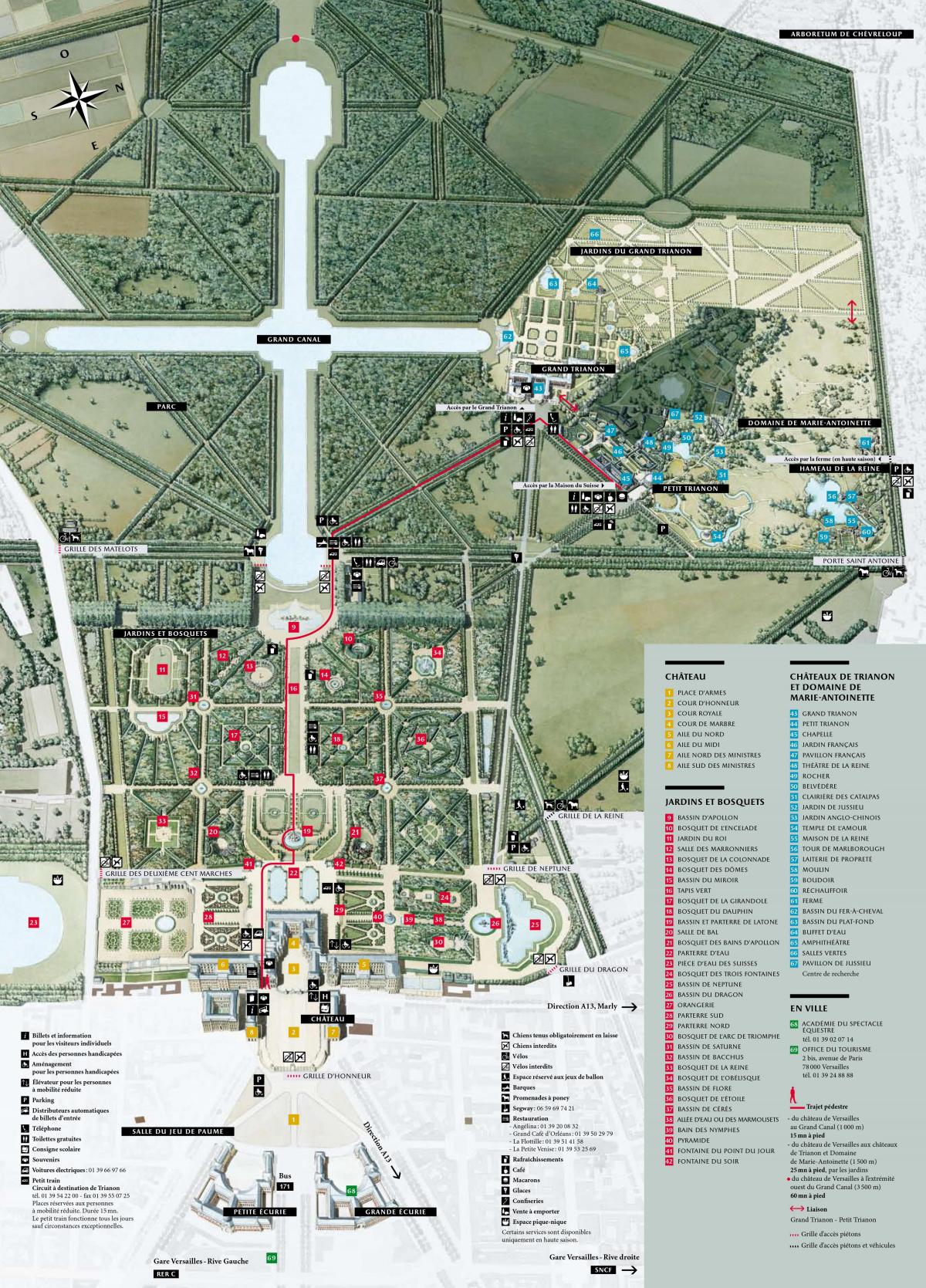 地図のヴェルサイユ宮殿