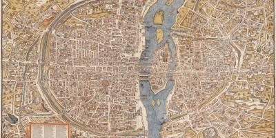 地図の古パリ
