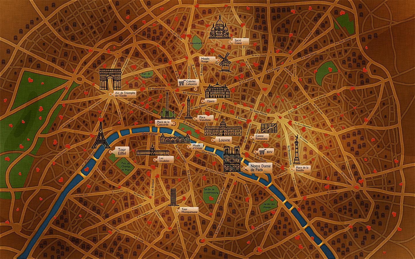 パリの壁紙地図 地図の壁紙パリ フランス