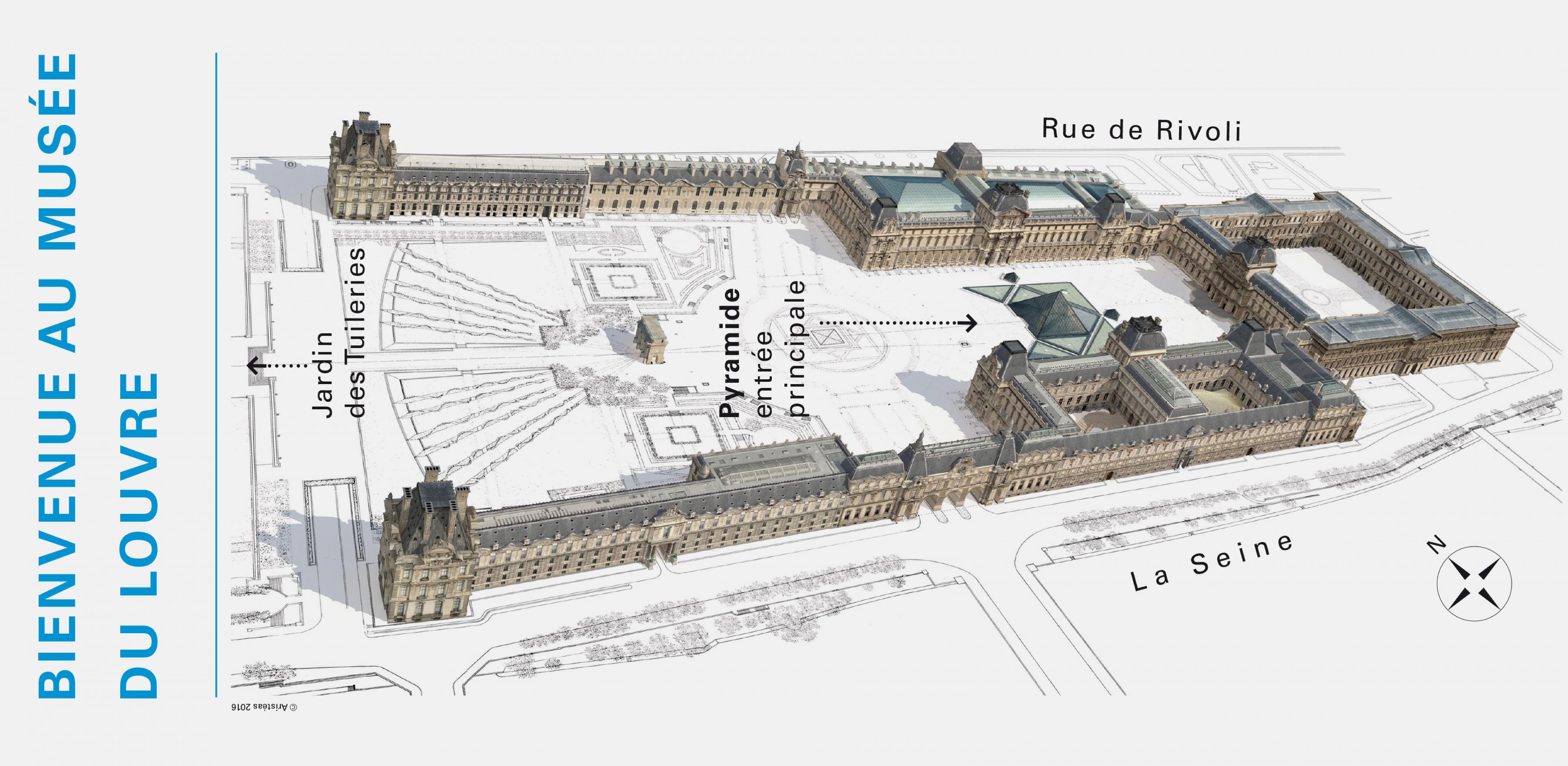 ルーヴル美術館地図 地図のルーブル美術館 フランス