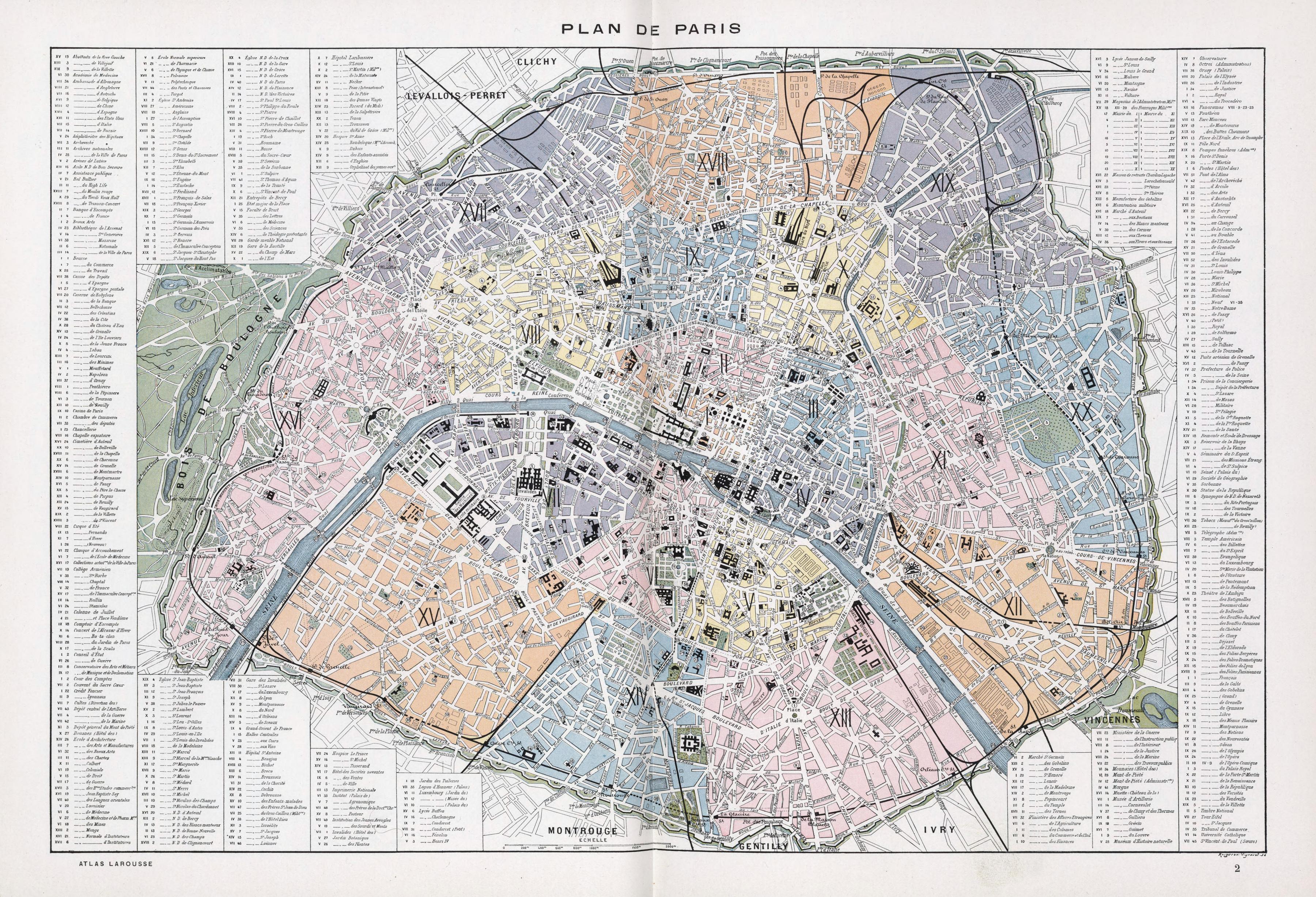 1900年のパリ地図 地図の1900年のパリ フランス