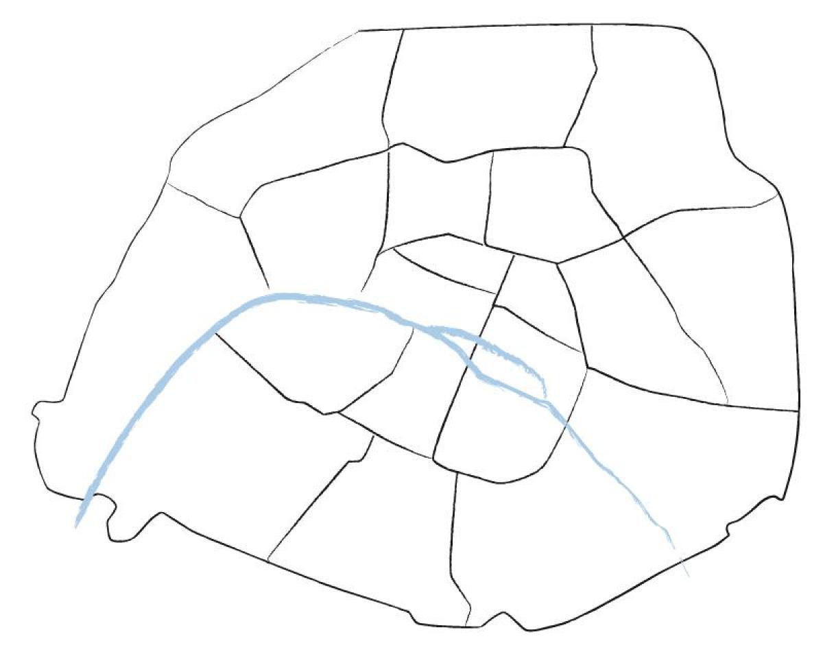 パリの白地図 地図の空白のパリ フランス