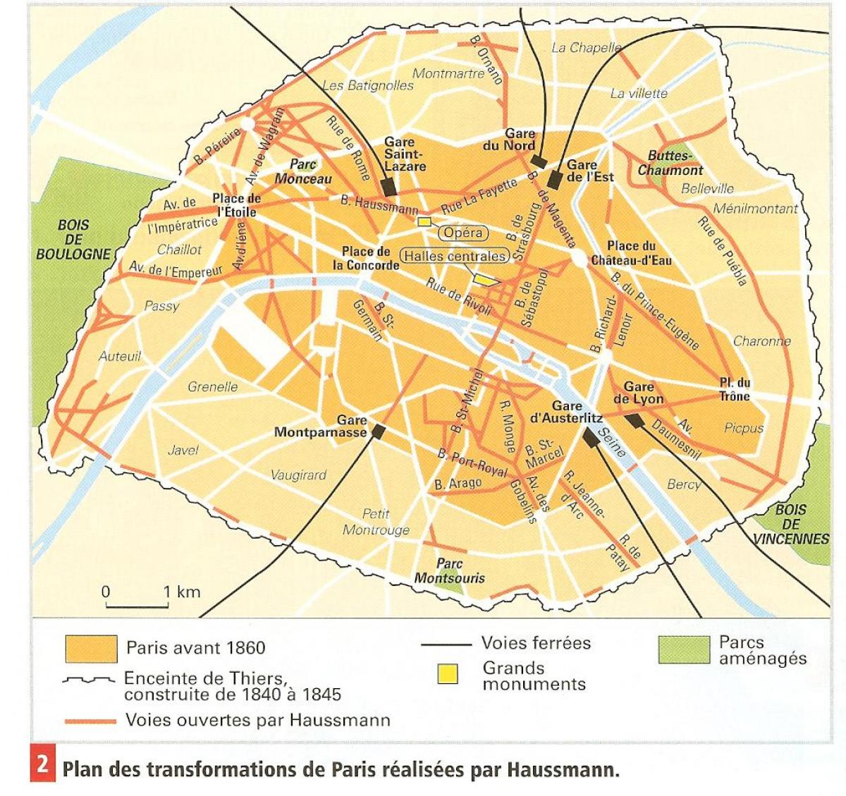 地図Haussmannパリ