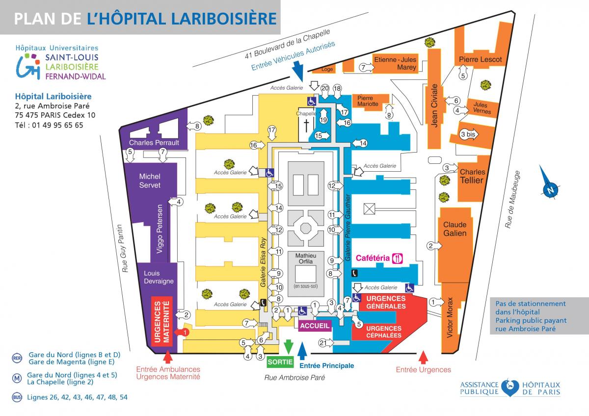 地図Lariboisiere病院