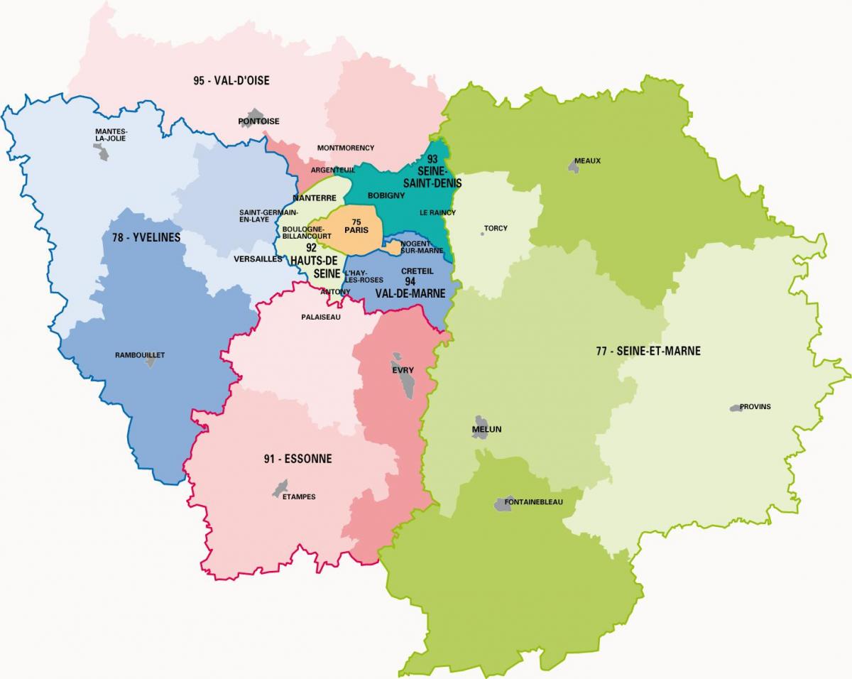 地図régionパリジェンヌ