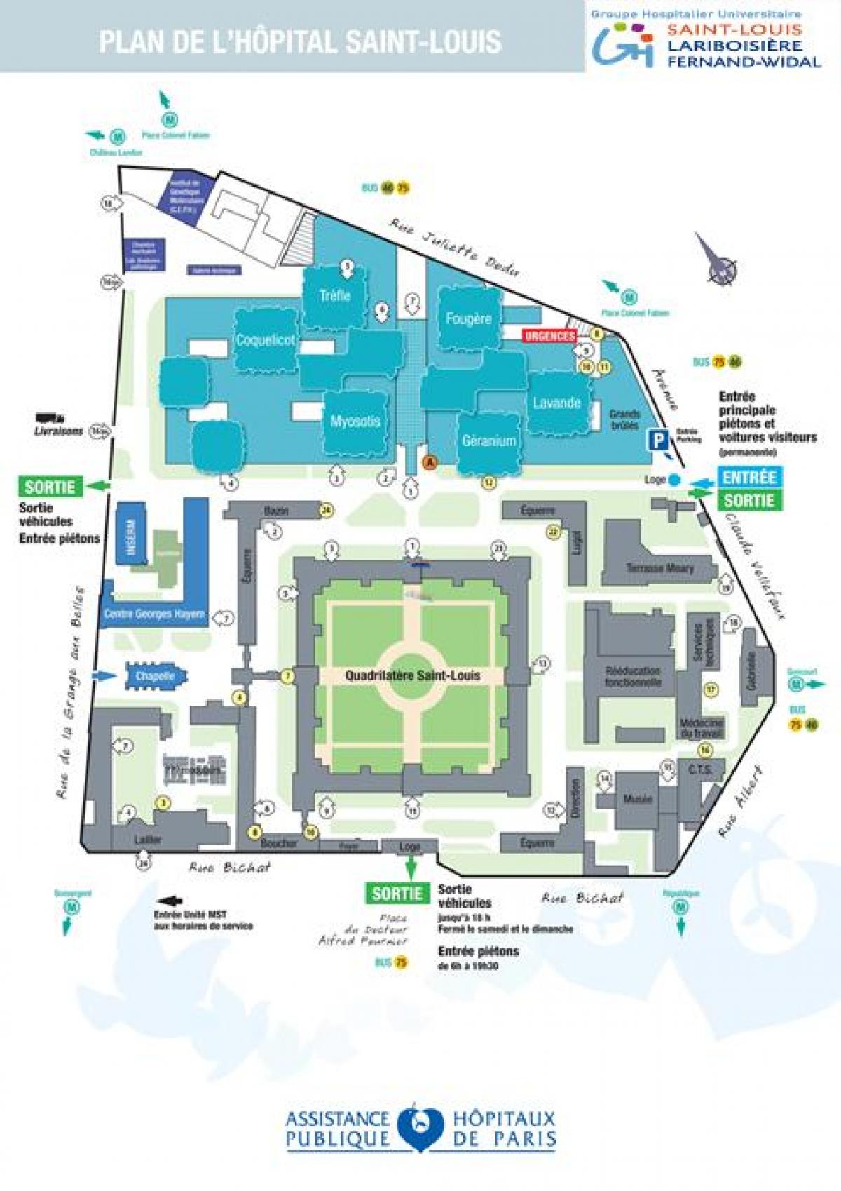 地図のサン-ルイス病院
