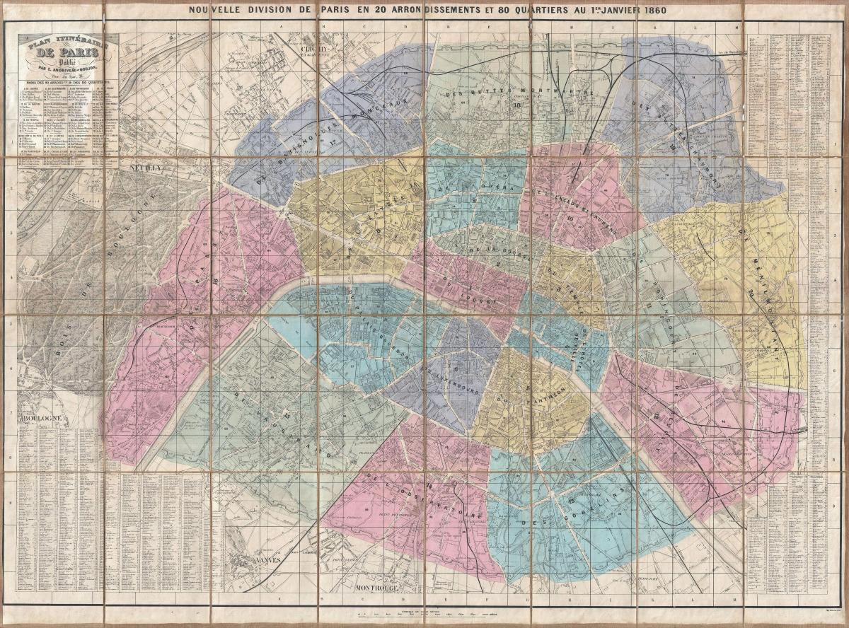 地図のパリ1860
