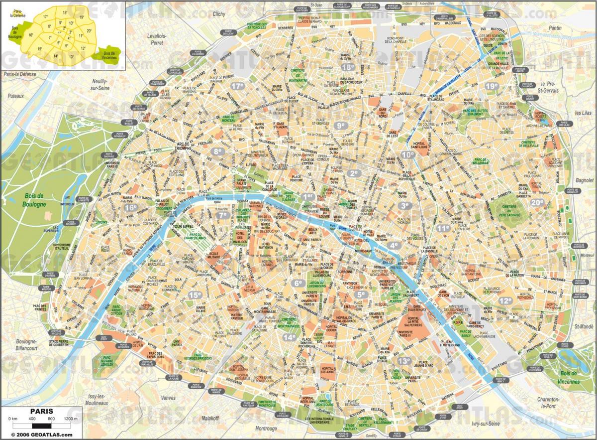 地図の街パリの