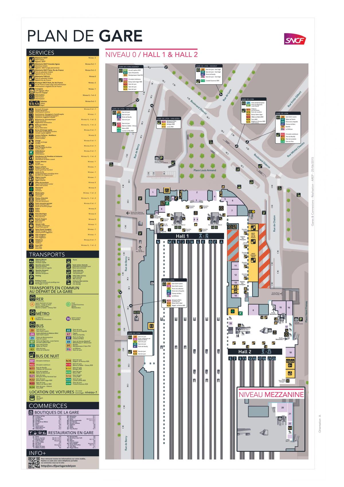 地図のパリ-Gare de Lyon