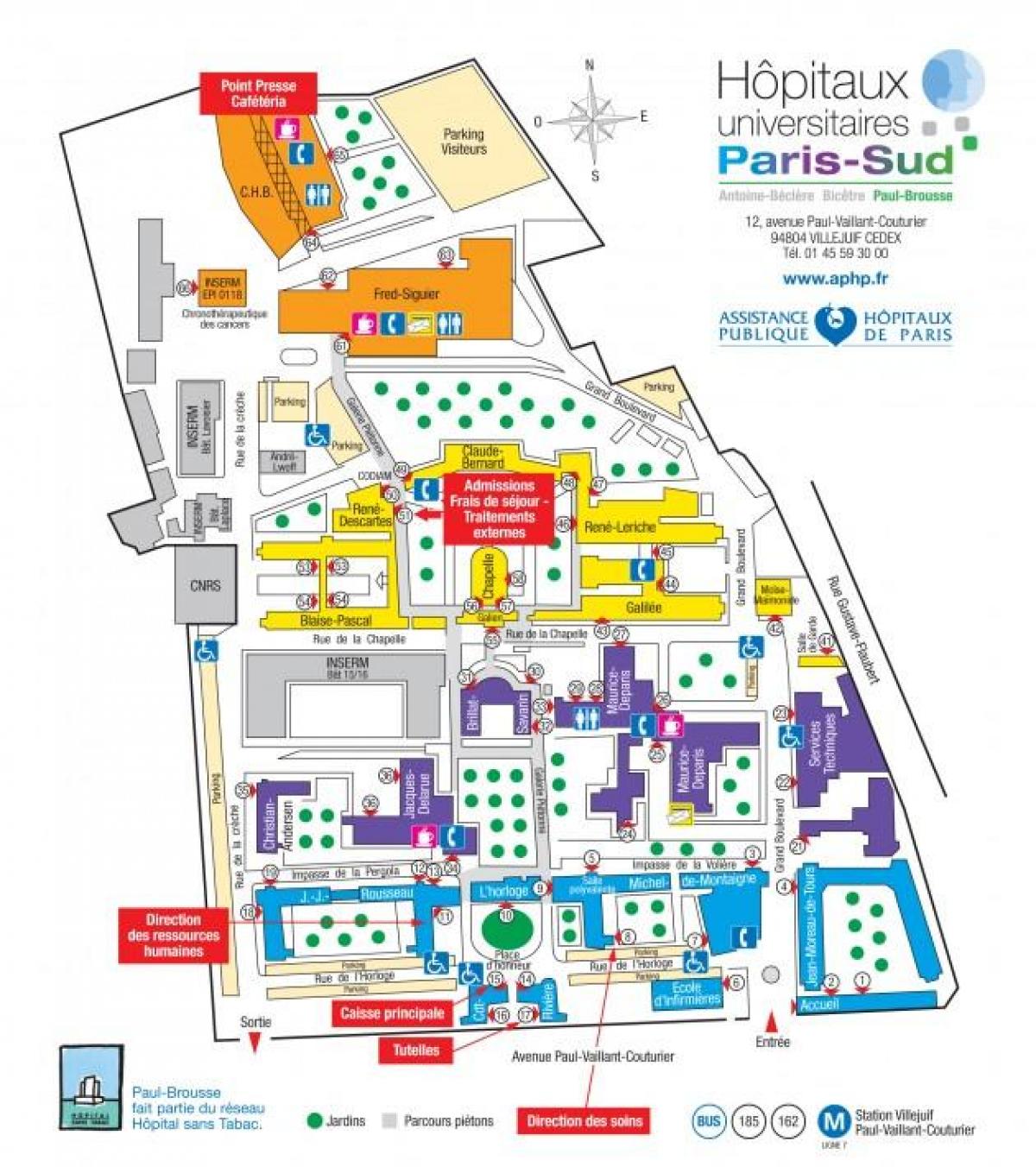 地図のポール-Brousse病院