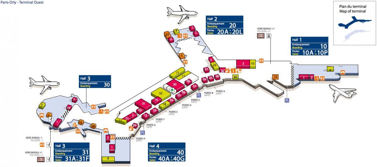 地図Westオルリー空港