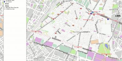 地図14区のパリ
