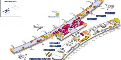 地図CDG空港ターミナル2E