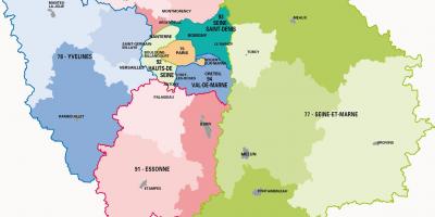 地図régionパリジェンヌ