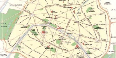 地図のパリ公園