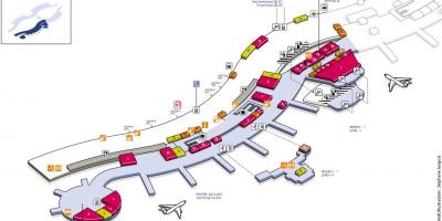 地図シャルルドゴール空港のターミナル2