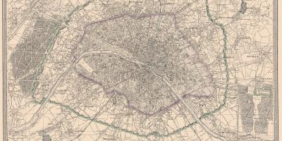地図のパリ1850