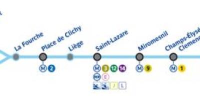 地図のパリの地下鉄13号線