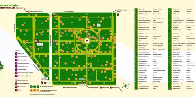 地図のモンパルナス墓地