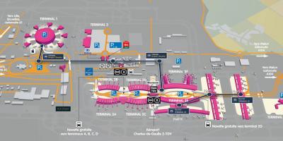 地図のロワシーの空港