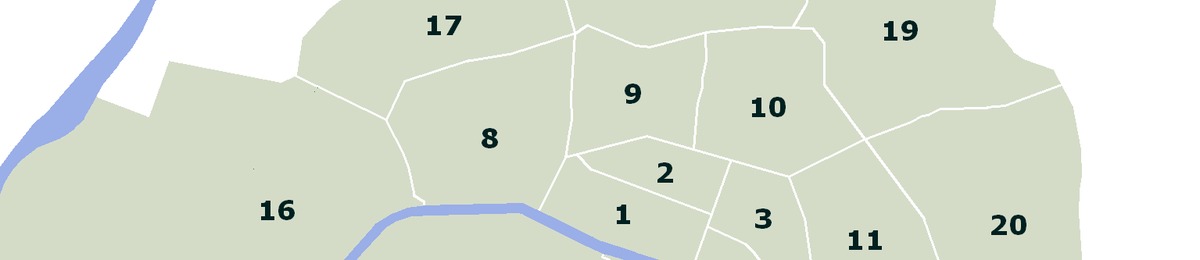 16区のパリ地図-地図の16区のパリ(フランス)